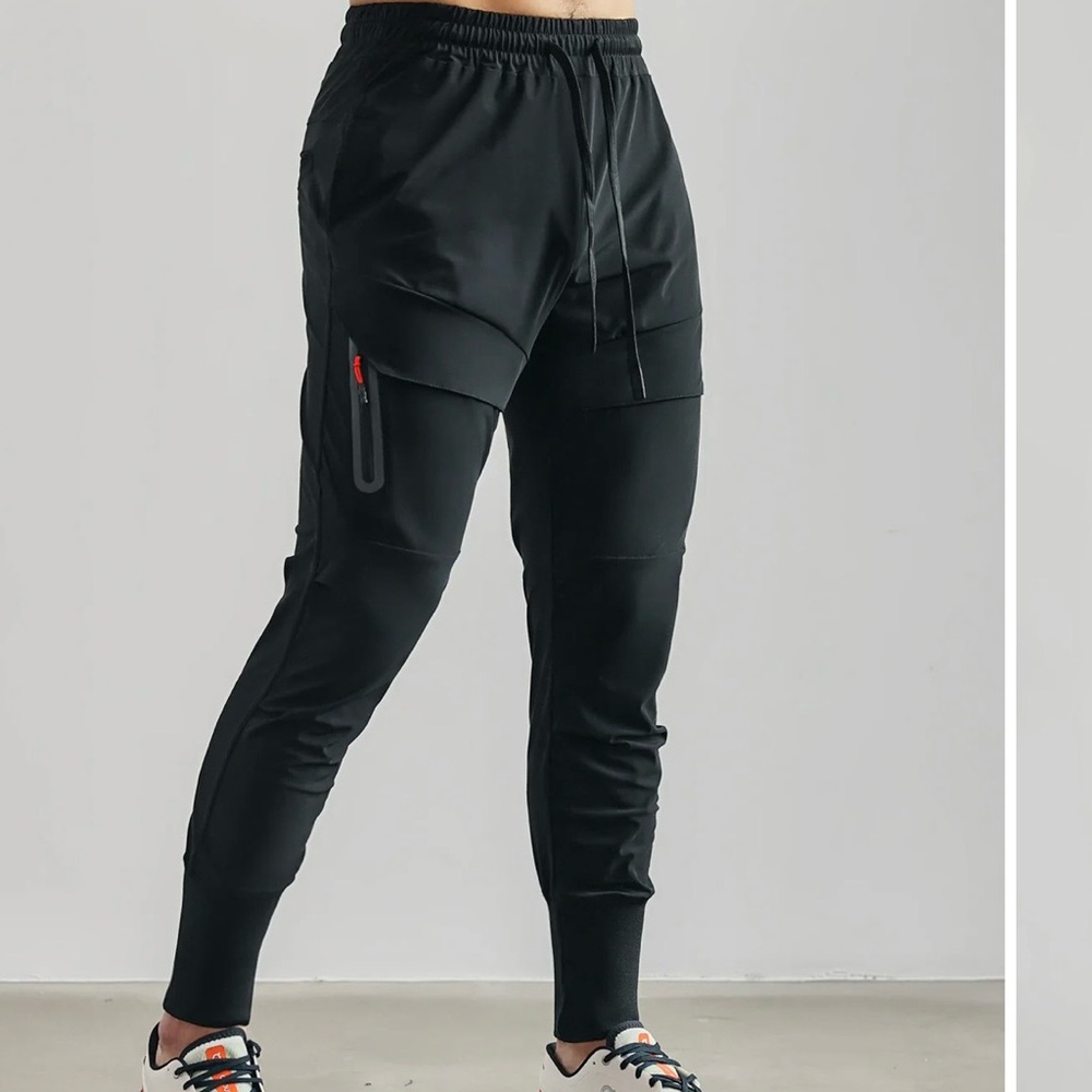 Active AHA Men's Black Cargo Jogger Pants